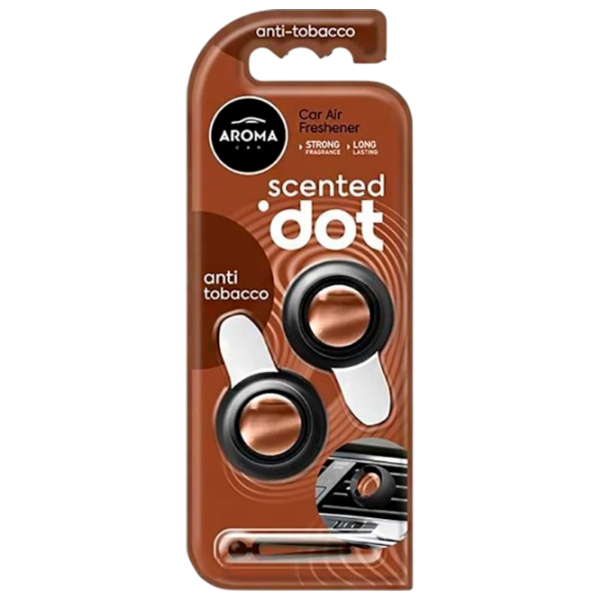 Ароматизатор для авто Aroma Car Membrana Double Dot Коричневый Anti Tabacco photo 1