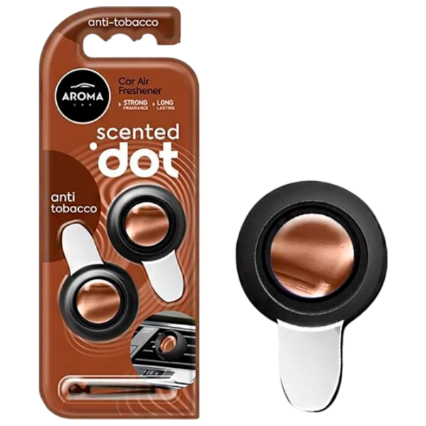 Ароматизатор для авто Aroma Car Membrana Double Dot Коричневый Anti Tabacco photo 2