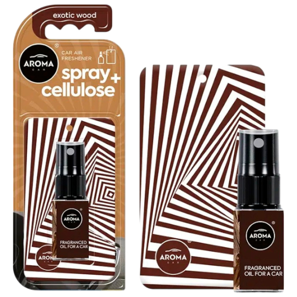 Aromatizator auto Aroma Car Spray Cellulose Brown Exotic Wood photo 2