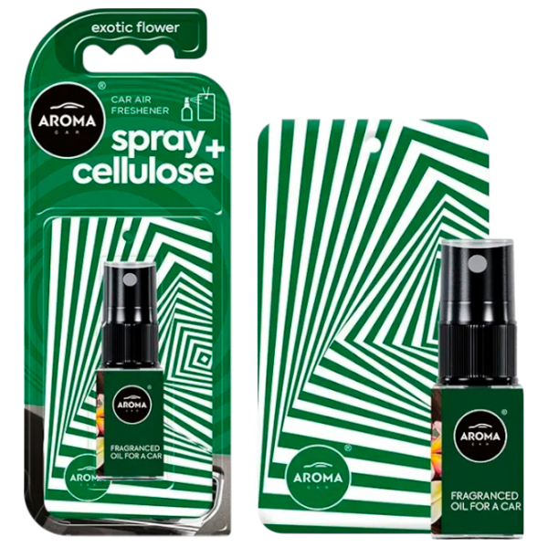 Aromatizator auto Aroma Car Spray Cellulose Green Exotic flower photo 2