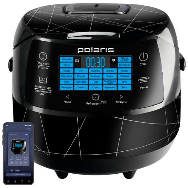 Multifierbător Polaris PMC 5017 Wi-Fi IQ Home Black 860 W, 3 l photo 1