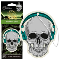 Aromatizator auto Aroma Car Cellulose Dia de Los Muertos Headphones Skull Gray Proaspăt