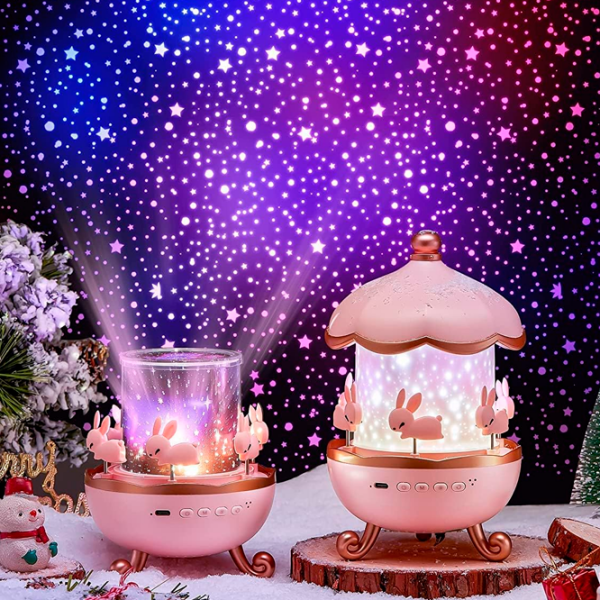 Проектор звезд Night Light Projector Bunny"s Carousel WH-E11 Розовый Для детей, 1+ photo 9