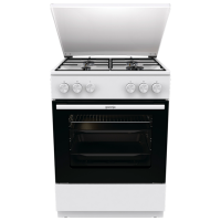 Aragaz Gorenje GG6A11WJ White Tipul plitei: Pe gaz, 72 l, Tipul cuptorului: Pe gaz