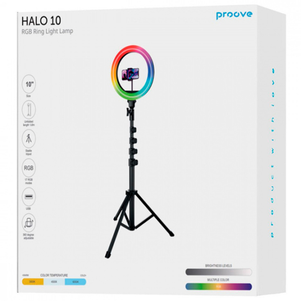 Trepied cu lampă Proove Halo 10 254 mm Black  photo 6