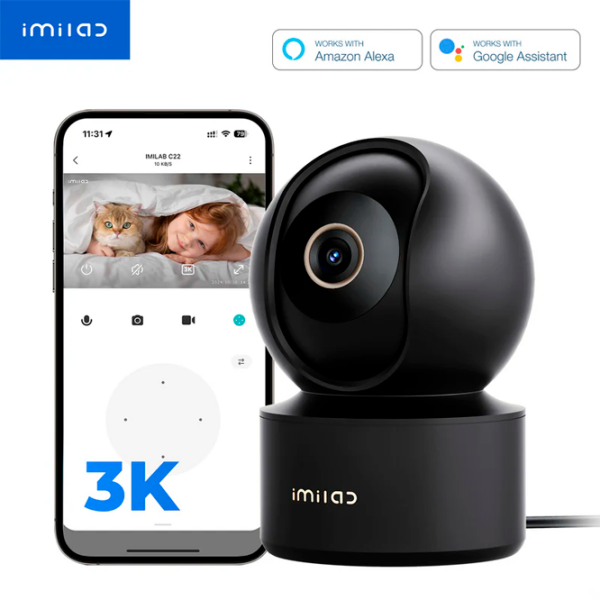 Cameră de supraveghere IMILAB Home Security C22 5 MP Black 2560 x 1440 / Cu fir photo 3