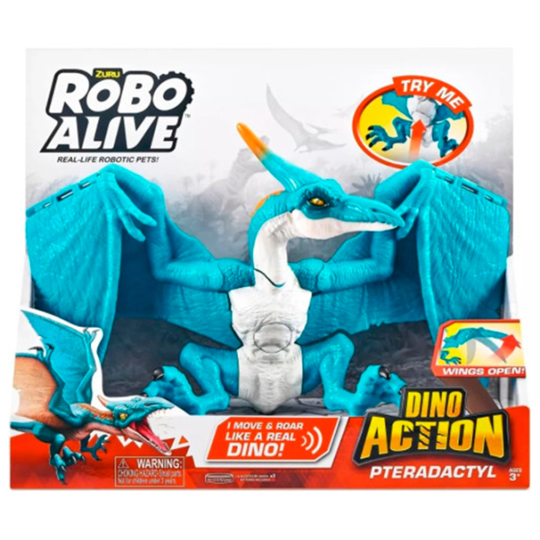 Figurină Zuru Robo Alive Dinozaur Dino Action Pterodactyl 3+ / Blue photo 4