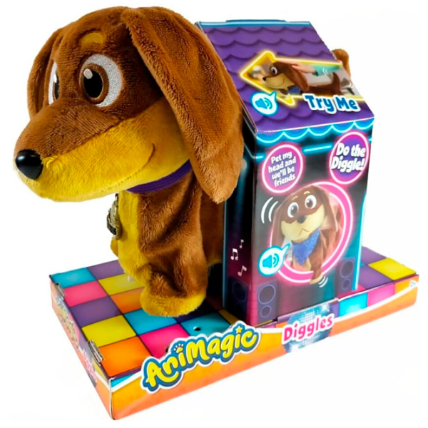 Jucărie moale Animagic Animals Diggles 923207A Brown 3+ photo 4