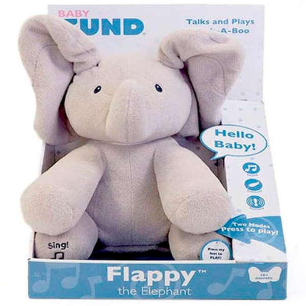 Интерактивная игрушка Gund Animals Flappy the Elephant 6051020 Серый 1.5+ photo 5