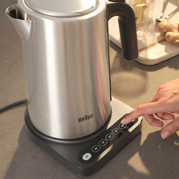 Ceainic electric Braun WK 5205 Inox 2200 W, 1.7l, Material interior: Inox photo 2