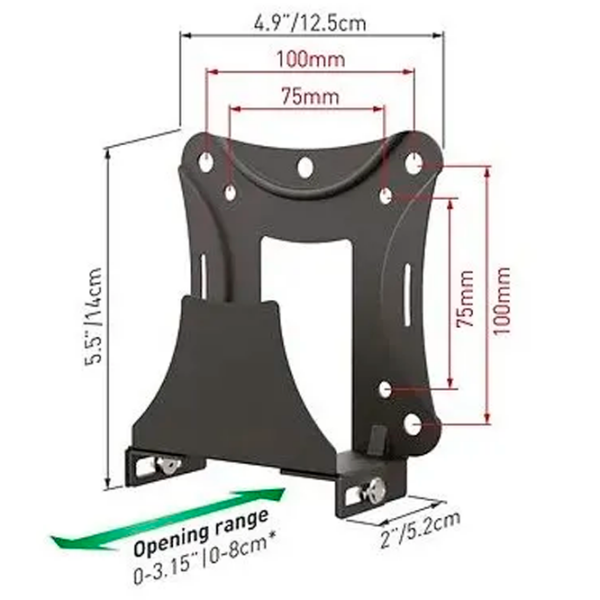 Кронштейн для саундбара Barkan BM80 Черный VESA 100 x 100 мм photo 5