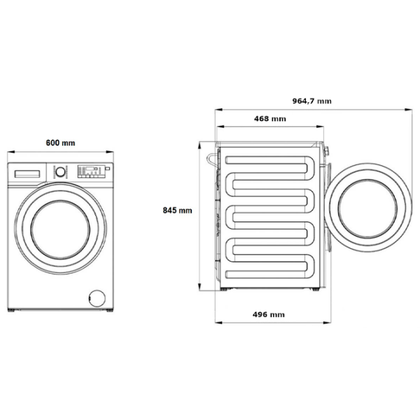 Стиральная машина Beko BM3WFSU37013WW Белый 7 кг, 1000 об/мин, A photo 7
