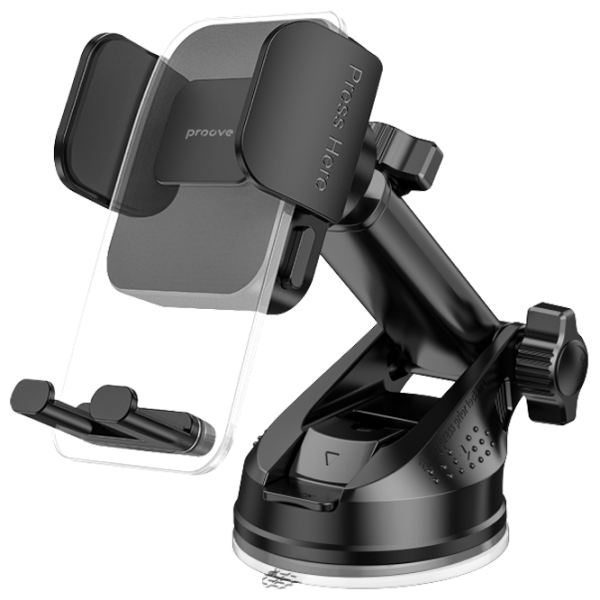 Suport auto Proove Crystal Clamp Plus Suction Type Black  photo 1