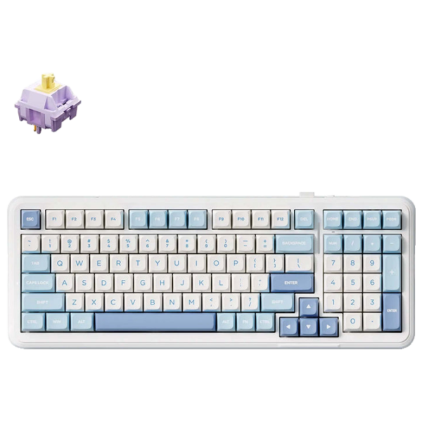 Tastatură Mchose K99 Sky Blue Gaming, Fără fir photo 2