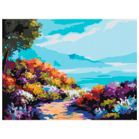 Pictură pe numere BrushMe Flori la malul mării RBS1006FC 40 x 30 cm, Pânză