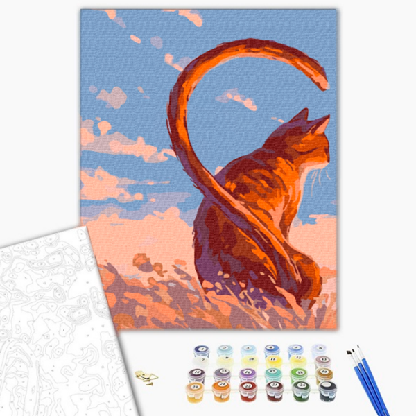 Pictură pe numere BrushMe Sufletul meu pereche 1 RBS1032FC 40 x 30 cm, Pânză photo 2