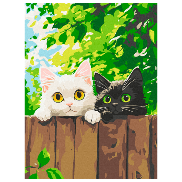 Pictură pe numere BrushMe Cercetașii pufoși KBS0192FC 40 x 30 cm, Pânză photo 1