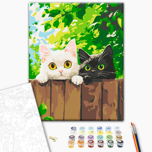 Pictură pe numere BrushMe Cercetașii pufoși KBS0192FC 40 x 30 cm, Pânză photo 3