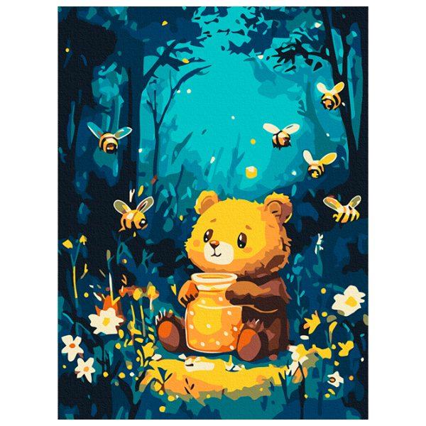 Картина по номерам BrushMe Дружба с пчёлами KBS0195FC 40 x 30 cm, Ткань photo 1