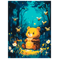 Pictură pe numere BrushMe Prietenia cu albinele KBS0195FC 40 x 30 cm, Pânză