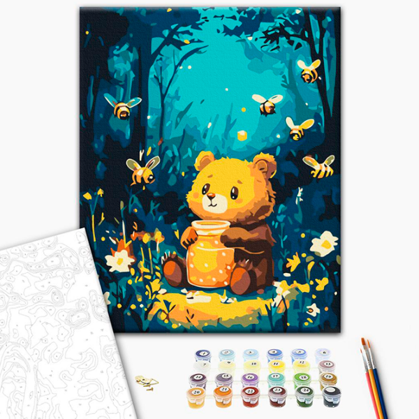 Картина по номерам BrushMe Дружба с пчёлами KBS0195FC 40 x 30 cm, Ткань photo 2