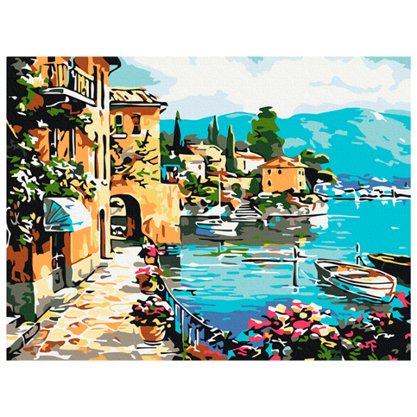 Pictură pe numere BrushMe Faleza de vară RBS32191FC 40 x 30 cm, Pânză photo 1