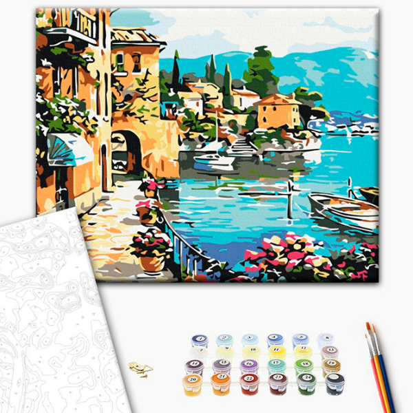 Pictură pe numere BrushMe Faleza de vară RBS32191FC 40 x 30 cm, Pânză photo 3
