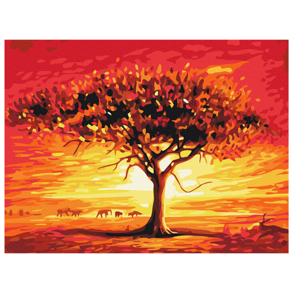 Pictură pe numere BrushMe Soarele deșertului RBS52210FC 40 x 30 cm, Pânză photo 1