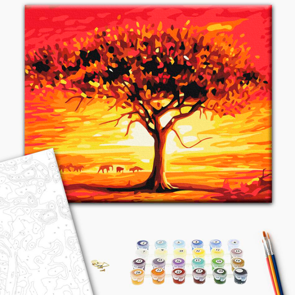 Pictură pe numere BrushMe Soarele deșertului RBS52210FC 40 x 30 cm, Pânză photo 3