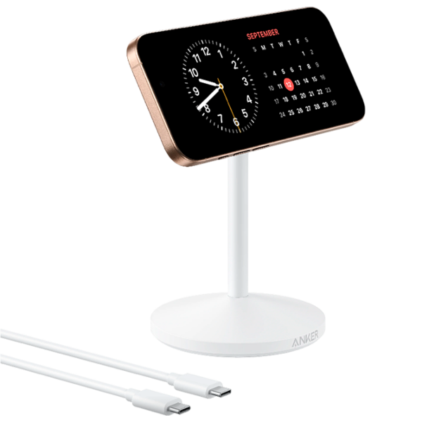 Сетевое зарядное устройство Anker MagGo Single Stand (25 Вт) Белый 3 A / Белый photo 2