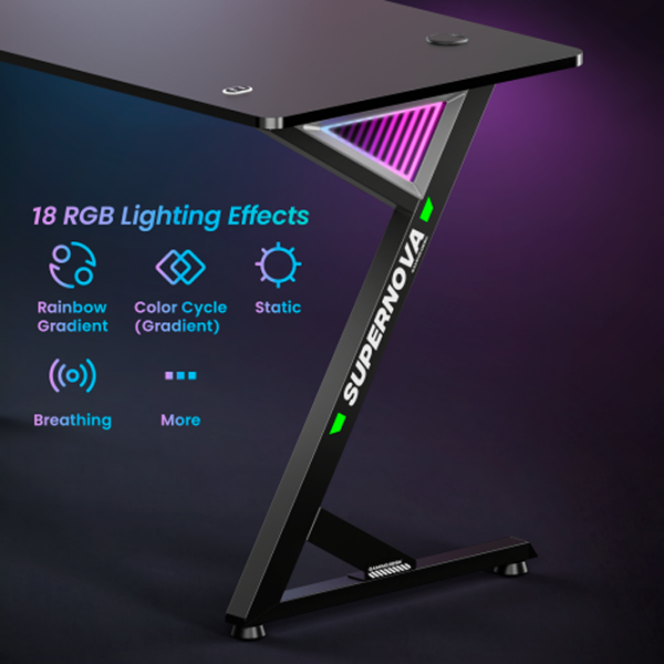 Компьютерный стол LUMI GMD14-2 Черный  photo 3