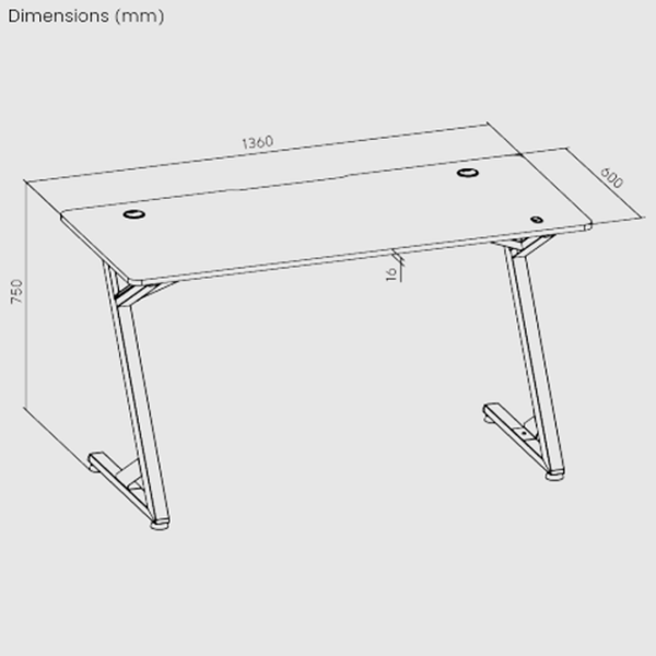 Компьютерный стол LUMI GMD14-2 Черный  photo 8