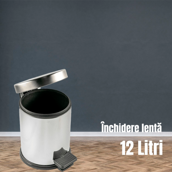 Coș de gunoi Hydro-S 0430004 Silver Inox, 12l photo 2