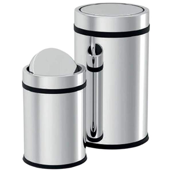 Coș de gunoi Hydro-S Practic Silver Inox, 11l photo 1