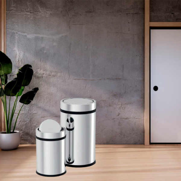 Coș de gunoi Hydro-S Practic Silver Inox, 20l photo 3