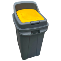 Coș de gunoi Planet 0430537 Gray Yellow Plastic, 70l
