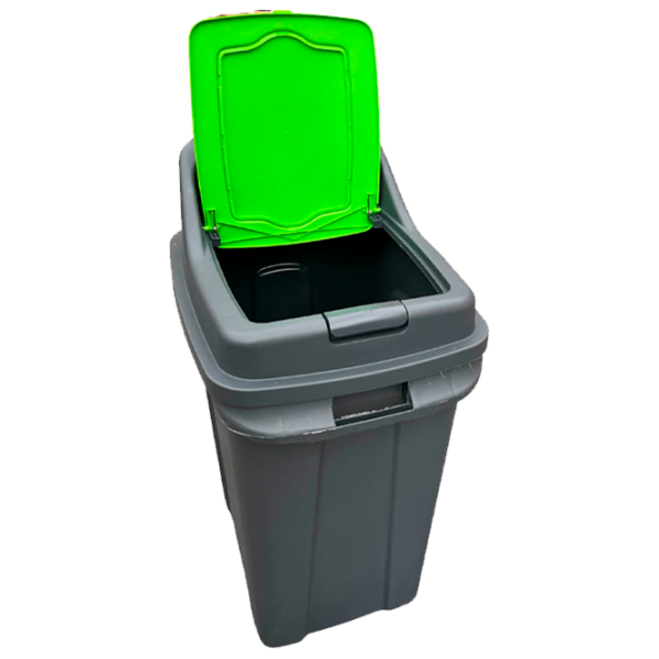 Coș de gunoi Planet 0430538 Grey Green Plastic, 70l photo 2