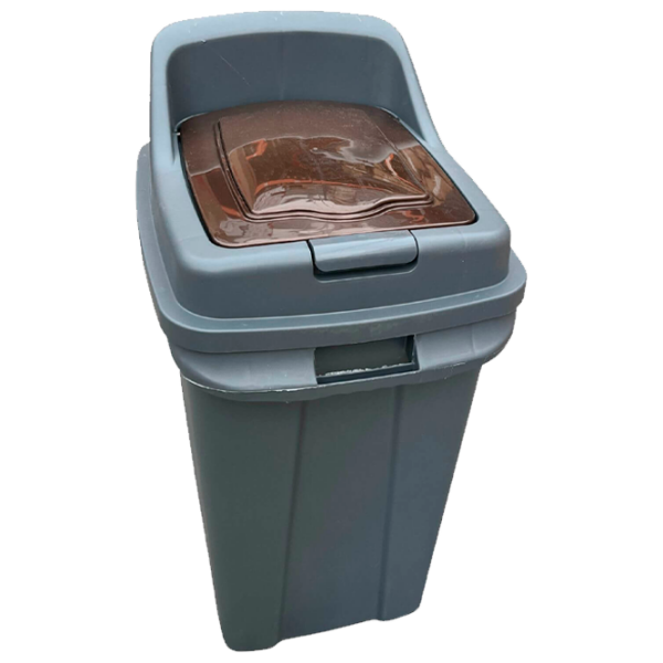 Coș de gunoi Planet 0430539 Gray Brown  Plastic, 70l photo 1