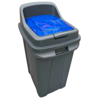 Coș de gunoi Planet 0430541 Gray Blue Plastic, 70l