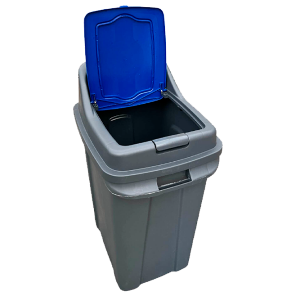 Coș de gunoi Planet 0430541 Gray Blue Plastic, 70l photo 2