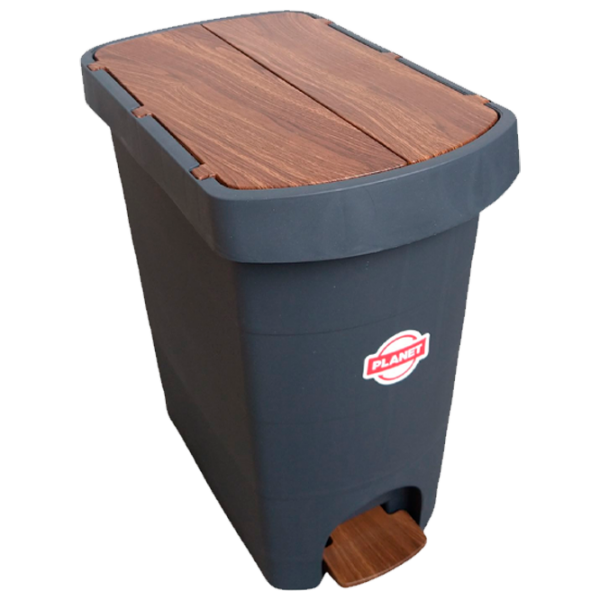 Coș de gunoi Hydro-S Pelican Antracit Wood Plastic, 20l photo 1