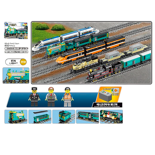 Constructor ChiToys Locomotivă Gray Numărul de piese 892, 6+ photo 1