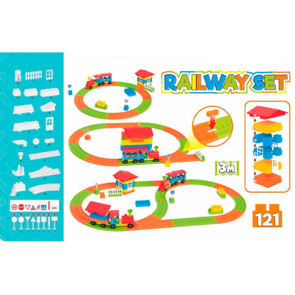 Constructor Technok Toys Terminal 2 Multicolor Numărul de piese 121, 4+ photo 2