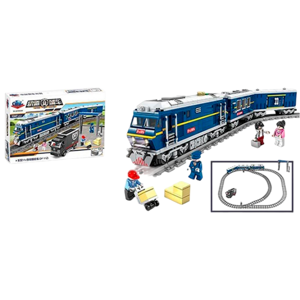 Constructor ChiToys Locomotivă Blue Numărul de piese 1247, 6+ photo 1