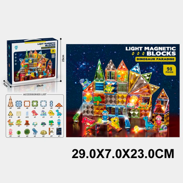 Constructor ChiToys Dinosaur Paradise Multicolor Numărul de piese 98, 3+ photo 1