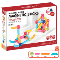 Constructor ChiToys Magnetic Sticks Multicolor Numărul de piese 62, 3+
