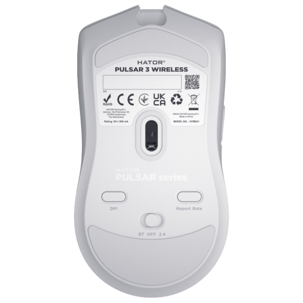 Мышь Hator Pulsar 3 Wireless Белый Беспроводные / 12000 dpi photo 2