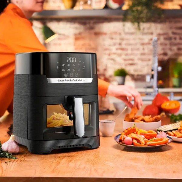 Aero Grill Tefal EY506810 Black Electronic, 1550 W, 4.2 l photo 7