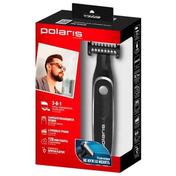 Trimmer facial Polaris PHC 0202R Black  photo 2