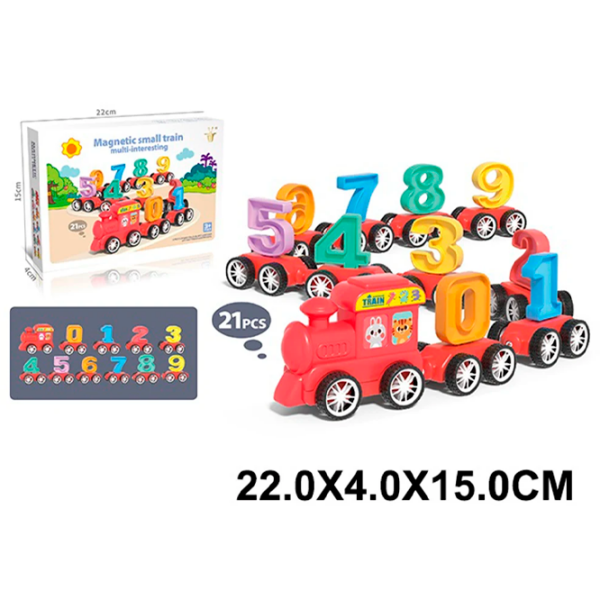 Constructor ChiToys Magnetic Small Train Red Numărul de piese 21, 3+ photo 2